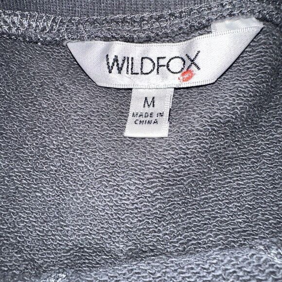 Wildfox Women's I Wish It Was Saturday Sweatshirt Gray Sizes M, MSRP $108 - Picture 4 of 6